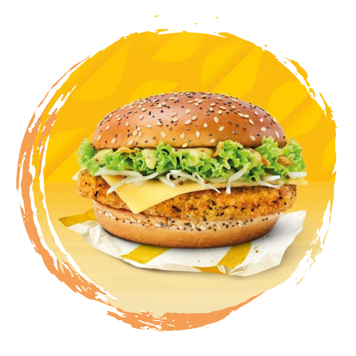 McDonalds Veggie Homestyle Crispy Chicken Burger met Valess